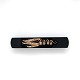 Victorian 14K Black Onyx & Pearl Bar Pin Lily of the Valley j6251