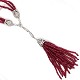 14K 163 carats Genuine Ruby Bead Necklace j5340