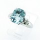 14K Fancy radiant cut 1.80 carat Aquamarine ring size 5.75 j4416