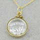 Gold Filled Shaker Locket 1.12ct White Sapphire j4740