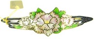 Sterling Posy Corsage Scarf Pin Enamel Carnation j1274