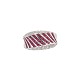 18K White Gold Wide Band Ring with 1.38ct tw Rubies and Diamonds  Size 6.5   j2820
