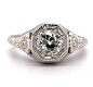 14K White Gold Filigree 3/4 carat Diamond Ring size 6.5 j5421