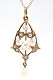 14K Freshwater River Pearls Lavaliere Pendant j5462