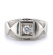 14K White Gold Men's .19ct Diamond Ring size 9.5 j5647