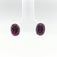14K 3.43ct tw Oval Rhodolite Garnet Earrings j6107