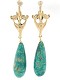 14K 47.50ct Fox Turquoise Dangle Earrings j6121
