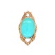10K Yellow Gold 6.89 carat Campito Turquoise Ring size 5.75 j6413