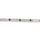 14K Art Deco Sapphire Link Bracelet Guilloche Engraved 7 1/4