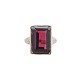 14K White Gold Hand Engraved Ring with an 8.35 carat Rhodolite Garnet size 5.5 j6556