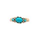10K Rose Gold Victorian Turquoise Ring size 7.25 j6562