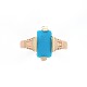 10K Rose Gold Victorian Sleeping Beauty Turquoise Ring size 10.25 j6567
