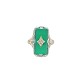 10K Filigree Ring with Green Onyx & Diamond Accent size 5.75 j6597