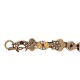 Gold Filled and Gold Top Victorian 16 Slide Bracelet with Garnets, Rubies, and Pearls   j6649