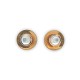 Pair of 14K Yellow Gold Shirt Studs Buttons with Moonstones  j6701
