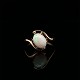 10K Yellow Gold Australian Opal Bypass Ring size 6 j6782
