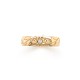 14K Yellow Gold Hand Engraved Wide Diamond Wedding Band size 6.5 j6916