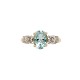 14K Yellow Gold 1.31 carat Aquamarine and Diamond Ring size 8.75 j6930