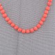 Ox Blood Red Coral Bead Necklace 5mm Beads with 14K Clasp 17