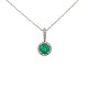 Platinum .55ct Fine Emerald and Diamond Pendant with Platinum 18