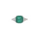 18K White Gold 2.23 carat Emerald and Diamond Ring size 6.5 j7011