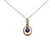 10K Victorian Rose Gold Amethyst Pendant with 14K Rose Gold Chain  j7098