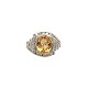 14K Yellow Gold  2.95 carat Precious Topaz and Diamond Ring size 7.75  j7112
