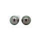 Fine Platinum Stud Earrings with 10.5mm Tahitian Pearls   j7119