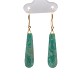 14K Yellow Gold 16.90 carats Tyrone Turquoise Briolette Drop Earrings j7140