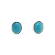 14K Rose Gold Kingman Turquoise Stud Earrings 3.12 carats tw j7141