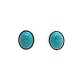 14K Rose Gold Kingman Turquoise Stud Earrings 4.24 carats tw j7142