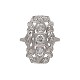 18K White Gold 3/4ct tw Diamond Filigree Ring size 6.5 j7167