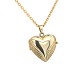 14K Yellow Gold Heart Locket with Cable Chain 18.5