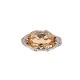 14K White Gold Filigree 2 carat Precious Topaz Ring size 3.75  j7209