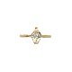 18K Gold Solitaire Ring with Fancy Shield Shaped 1.04ct Yellow Sapphire size 7  j7223