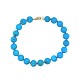 Fine 8mm Ithaca Peak Blue Turquoise Bead Bracelet 7.5