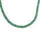 40 carat tw Emerald Faceted Bead Necklace with 14K Clasp 16