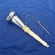 Sterling Tussie Mussie with Turned Bone Handle  j7464