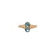 Victorian 10K Rosey Yellow Gold .43ct Aquamarine Ring size 4.5 j7483