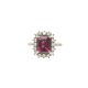 14K White Gold 2.37 carat Umbalite Garnet and Diamond Ring size 6.75  j7565