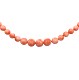 Natural Coral Bead Necklace graduated 9mm to 5mm with 14K Clasp 19
