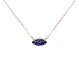 14K Gold Necklace with 1.21ct Marquise Purple Sapphire with chain  j7607
