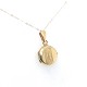 Italian 14K Yellow Gold Round Locket Necklace with Chain  j7610