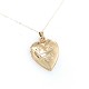 14K Yellow Gold Heart Shaped Locket Pendant Necklace with chain  j7611