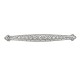 14K & Platinum 1ct tw Art Deco Brooch Bar Pin with 15 Diamonds measuring 3
