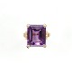 14K Rellow Gold 5.79 carat Amethyst Ring  Size 6.25   j7614