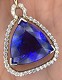 14K 8.94 ct. Finest Tanzanite Pendant with Diamonds j2840