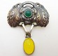 Georg Jensen 2008 Edition Sterling Agate Pin j3403
