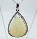 14K Huge 5.67ct Opal & Diamond Pendant j3427