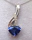 14K 3.10ct Tanzanite Heart Pendant with Diamonds j672